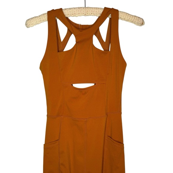 FP Movement Breakaway XS Halogen Jumpsuit Burnt Orange Athleisure Yoga Workout - Picture 3 of 13
